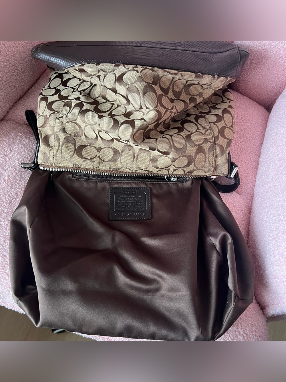 Coach Charlie Signature Python Hobo Shoulder Bag - Picture 4 of 7